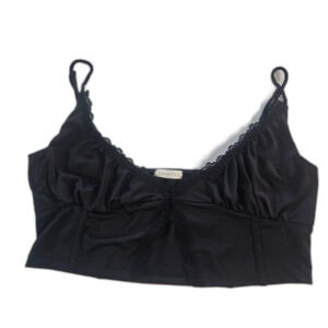 New Occasion Lingerie Style Rave Top Cropped Lace Busty Size XL Black